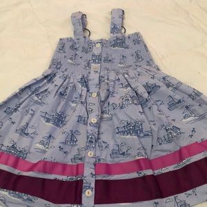 Matilda Jane Boating Dress Ribbon Trim Size 4 Adjustable straps